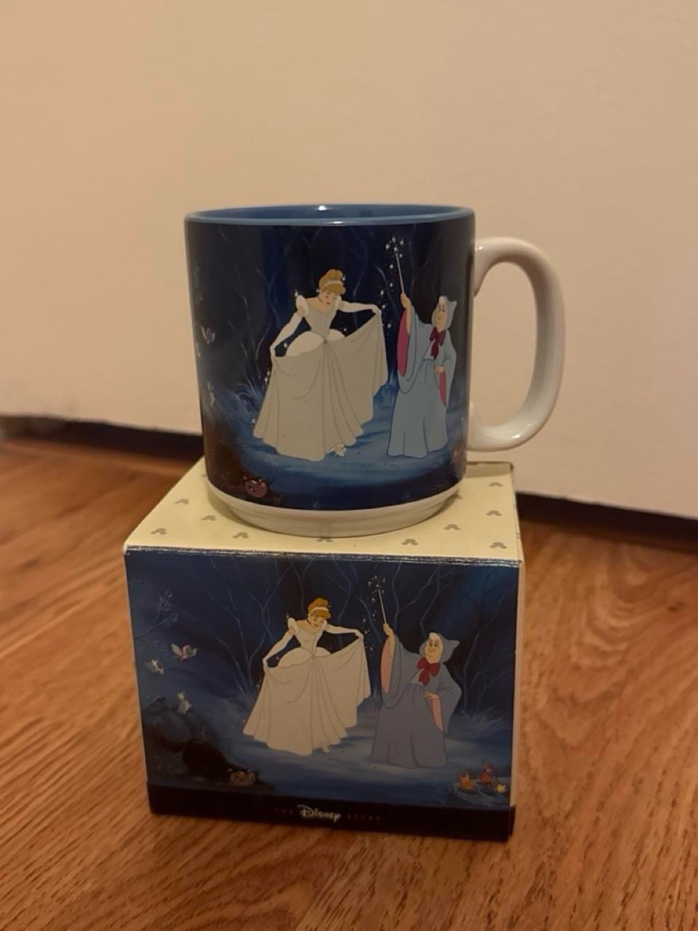 Vintage 1990s Disney Store Cinderella Fairy Godmother Mug Original Box